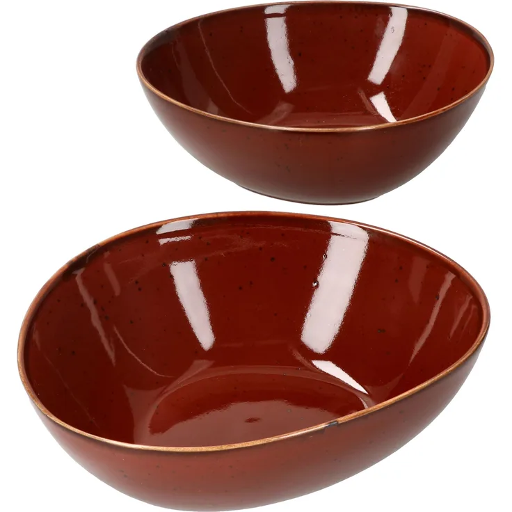 2x Müslischale Marron Taste 2 Pers. Soup-Bowl Salat Dessert Porzellan Kastanie