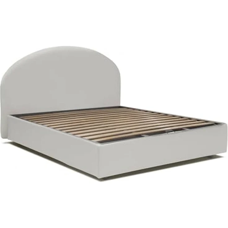 Talamo Italia - Doppelbett Sofia, Bettkasten mit Kunstlederbezug, 100 % Made in Italy, Öffnung vorne, inklusive Matratze 160x200 cm, Weiß – Bild 4