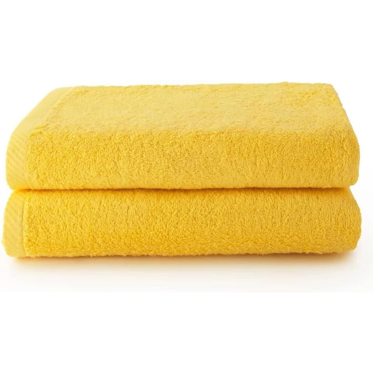 Top Towel - Plus - Große Badetücher - Badetücher - 2 Duschtücher - 100x150 cm 100 % Baumwolle - Zitrone
