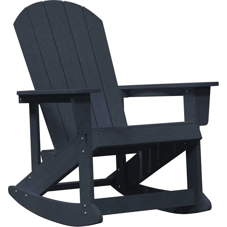 vidaXL Adirondack Schaukelstühle 2 pcs Marineblau HDPE 3335835 – Bild 3