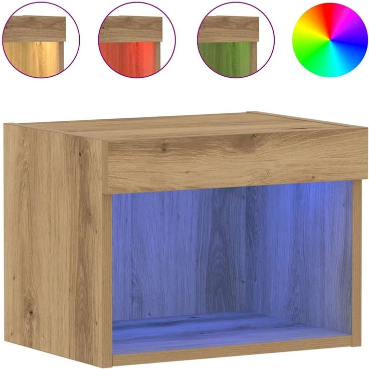 TV-Schrank 2 pcs, Lowboard TV Artisan-Eiche 40 x 30 x 30 cm Holzwerkstoff – Bild 4