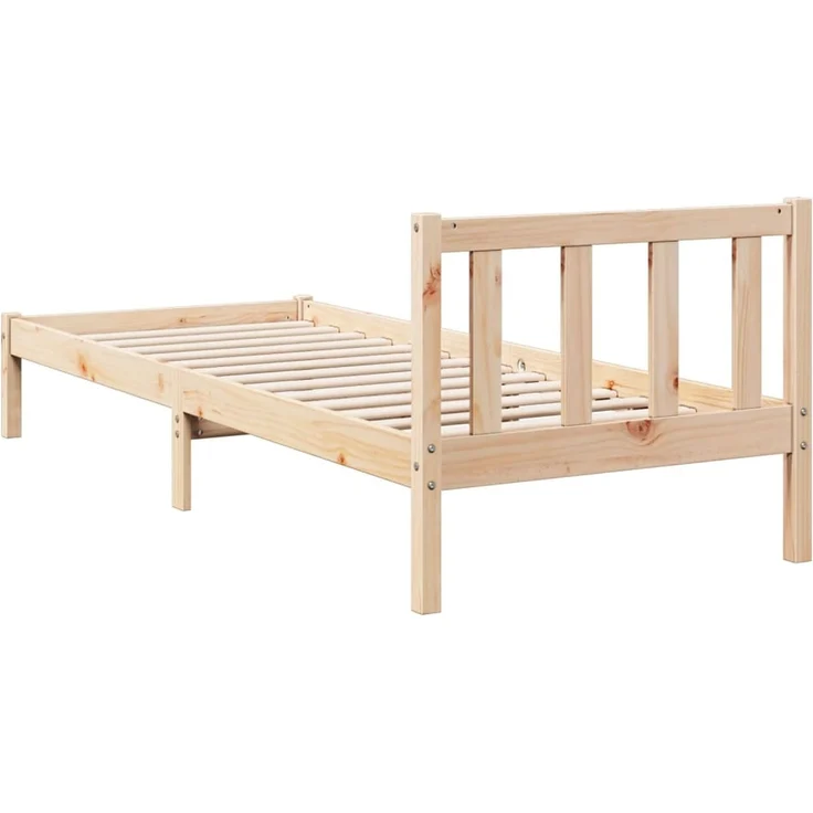 Einzelbetten, Betten für Erwachsene, Massivholzbett Extra Lang ohne Matratze 80x220 Kiefernholz de503 – Bild 6
