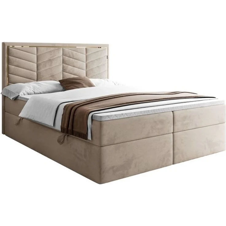 Lookway Boxspringbett AURORA mit Bettkasten und Topper (Bett mit topper) – Bild 4
