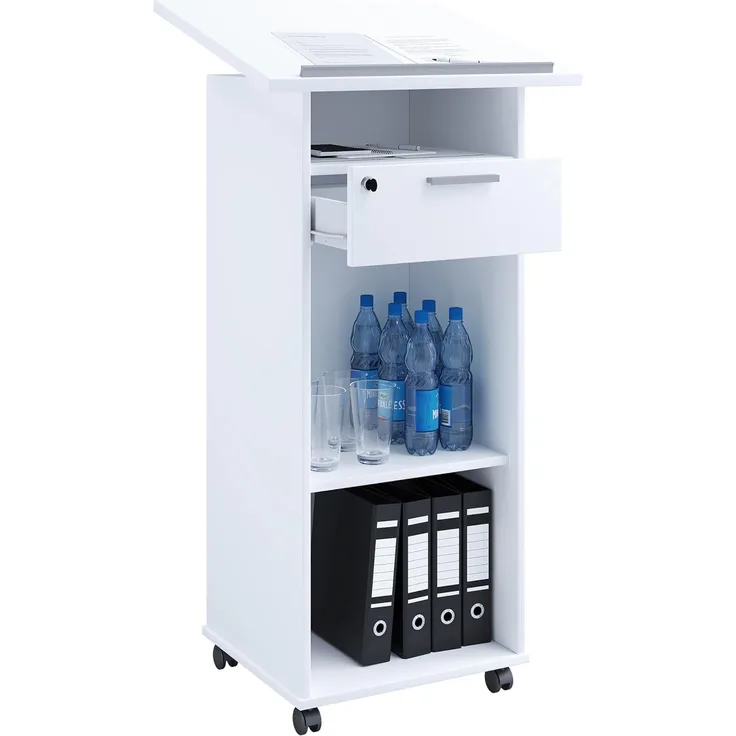 VCM Stehpult Melta 914200 Weiß H. 108 x B. 60 cm x T. 50 cm