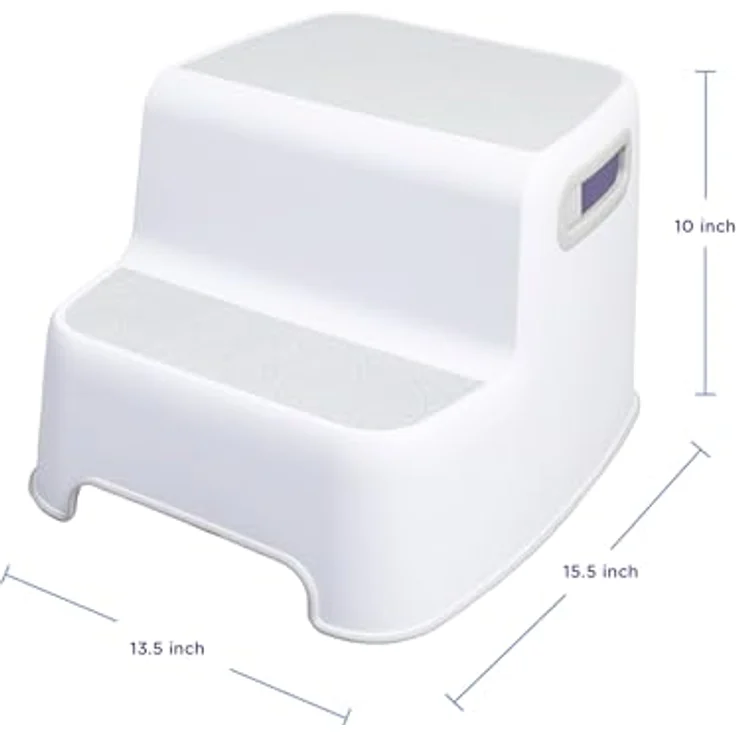 Ubbi Wide 2 Step Stool for Kids, Toddler Stool for Toilet Potty Training, Slip Resistant Soft Grip for Safety – Bild 8