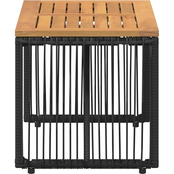 vidaXL Tisch für Outdoor Schwarz und Braun 80 x 40 x 40 cm Poly-Rattan 42025164 – Bild 6