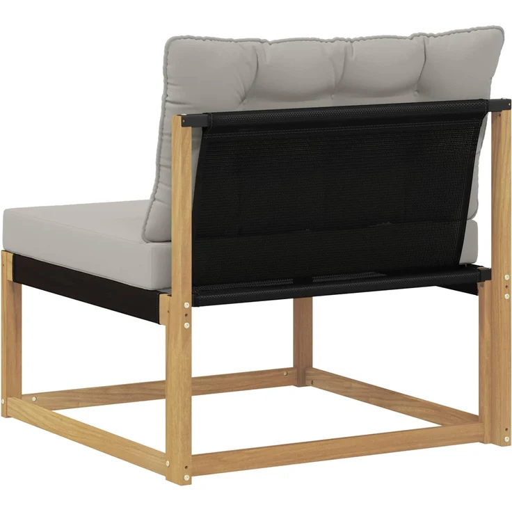 vidaXL Outdoor Mittelsofa mit Kissen Weiß 79 x 83 x 73 cm Stahl 901638 – Bild 6