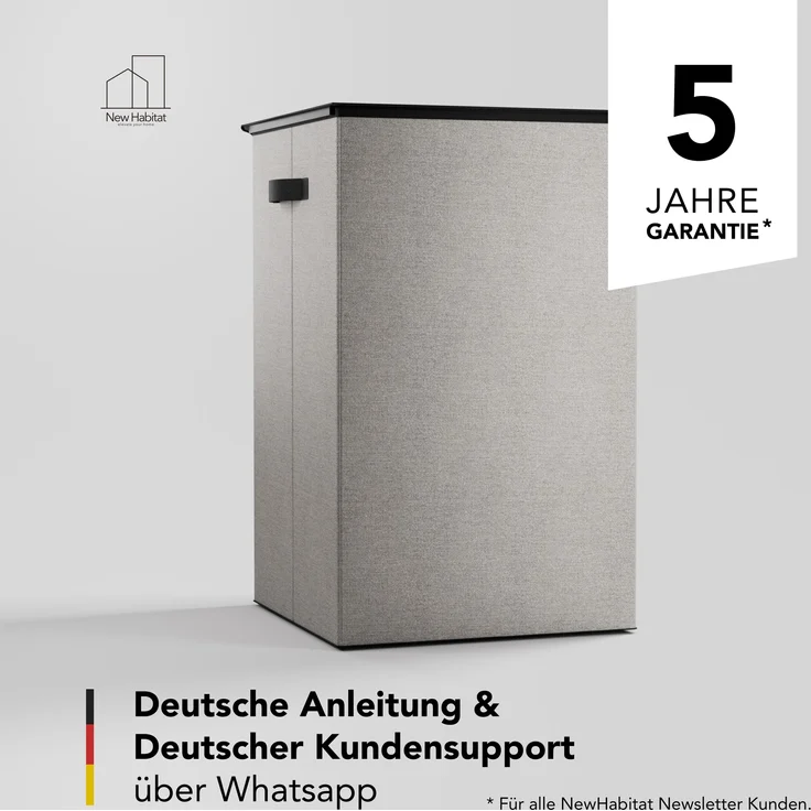 NewHabitat Müllsackständer Gelber Sack Ständer 70L – Gelber Sack Mülleimer mit Klappdeckel, Grau – Bild 6