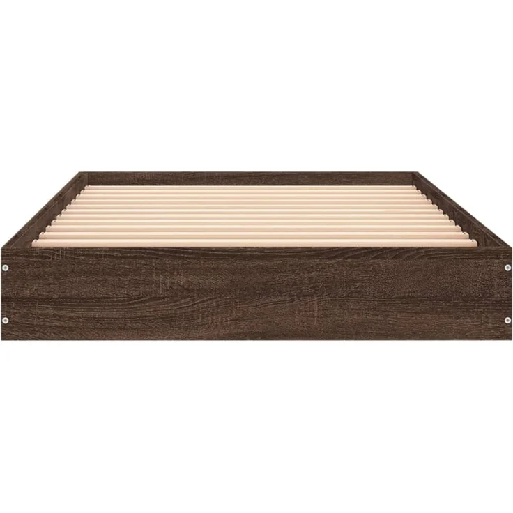 vidaXL Bettgestell ohne Matratze Braun Eiche 90x200 cm Holzwerkstoff 842069 – Bild 9