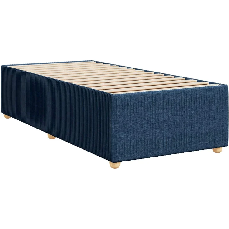 vidaXL Boxspringbett mit Matratze mit Kopfteil Blau 90 x 200 cm Stoff 3451383 – Bild 5