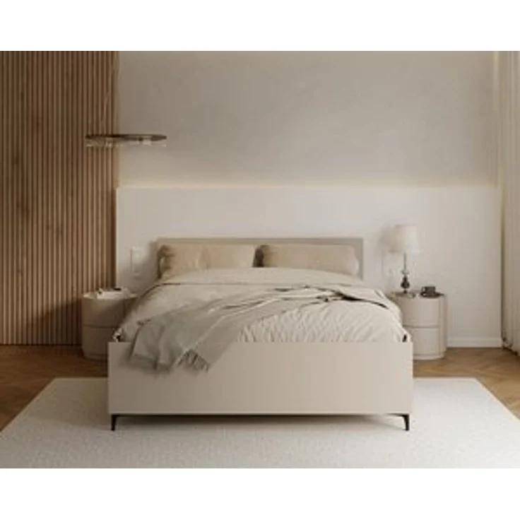 thematys Holzbett mit Bettkasten, 180x200cm, Farbe: Kaschmir, mit 23cm Taschenfederkernmatratze H2, mit hydraulischer Klappfunktion, mit Stauraum – Bild 7