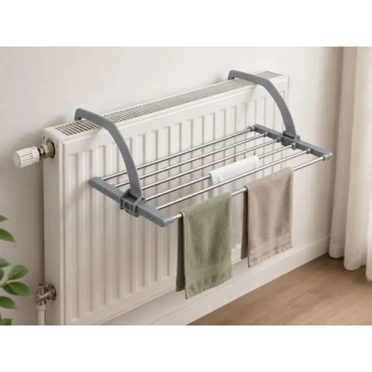 Gardissimo Heizkörper-Wäschetrockner Balmy Wand / Balkon Wäschetrockner ausziehbar Edelstahl, stufenlos in der Breite ausziehbar / wetterfest – Bild 1