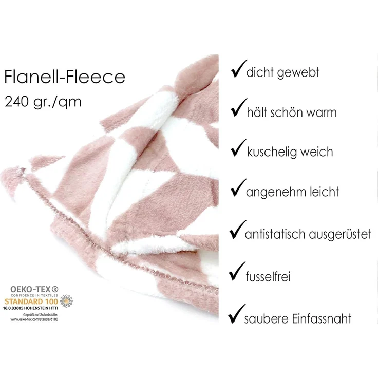 Wohndecke Soft Flanell Kuscheldecke Chevron Raute 150x200, heimtexland, super weich I wärmend I leicht I Allergiker geeignet – Bild 3