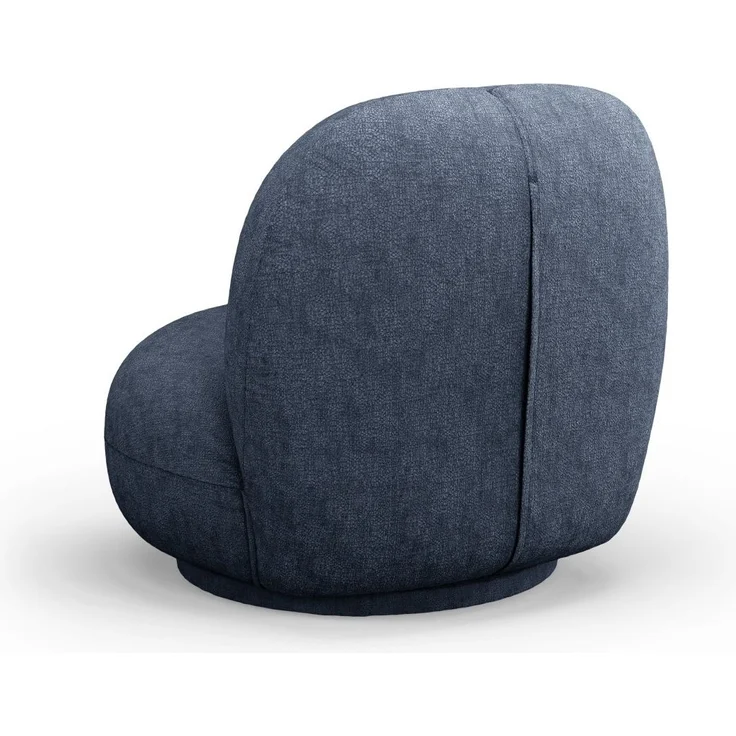 Micadoni Drehbarer Sessel Chuck Chenille Dunkelblau – Bild 3