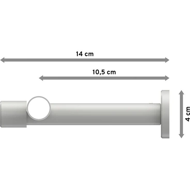 Gardinenstangen-Set Prestige Savio 180 cm, 1-läufig (ohne Ringe), 20 mm Ø Weiß – Bild 2