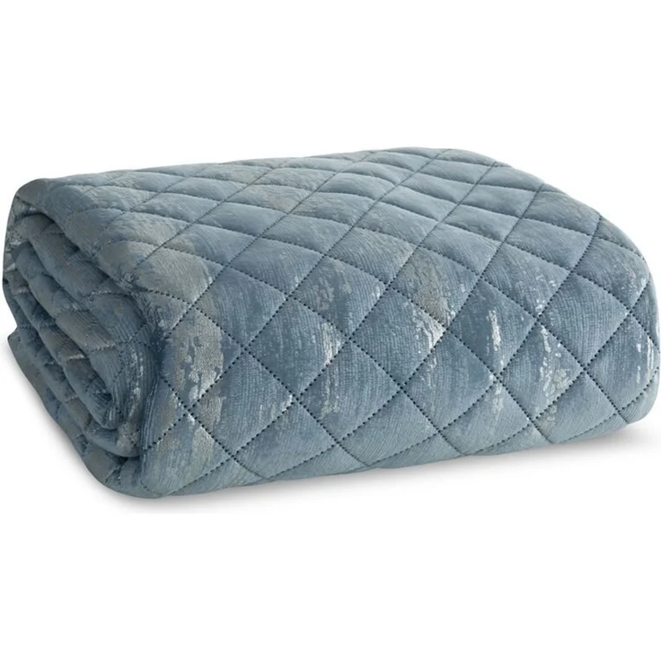 Elegante Tagesdecke Decke BLINK 3 blau 220x240 cm silber – Bild 3