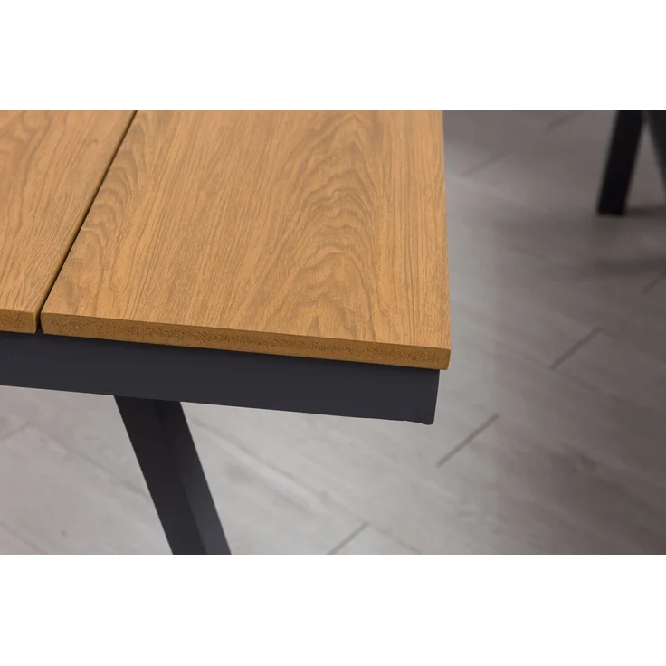 Gardissimo 'Nabari XL' Dining-Ecklounge mit Ecksofa, Bank, Tisch & Sessel, 10 Personen, Anthrazit / Braun, Rechts – Bild 4