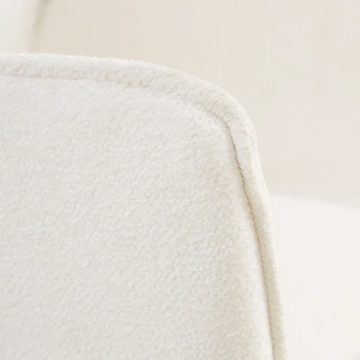 2 Stühle Esszimmer Küchenstühle Chenille Wolle Weiß Drehstühle Esszimmerstühle Drehbar Esszimmerstuhl mit Armlehne Dreh Sessel Modern – Bild 8