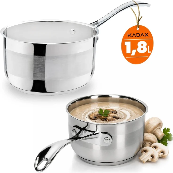 KADAX Saucentopf aus Stahl mit Griff, 16 cm, 1,8 l – Bild 1