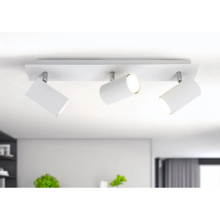 LED Deckenstrahler Weiß 3-flammig, Breite 48cm