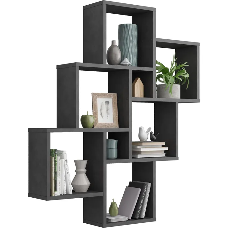 Wandregal >LAURIO 2< in Matera - 81,2x94,3x15,7cm (BxHxT)