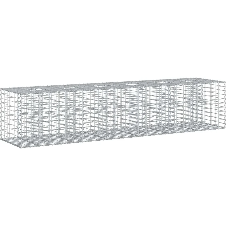 vidaXL Gabionen-Hochbeet 2 stk. 260 x 60 x 55 cm Verzinkter Stahl 3422229 – Bild 2