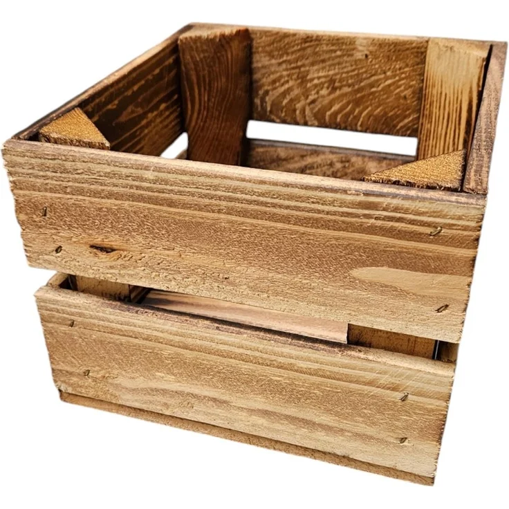 Holzkiste Dekokiste Box 22 x 20 x 15 cm 3er SET Geflammt – Bild 8