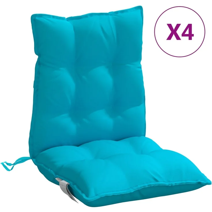 vidaXL Niedriglehner-Auflagen 4 Stk. Türkis Oxford-Gewebe 377735 – Bild 2
