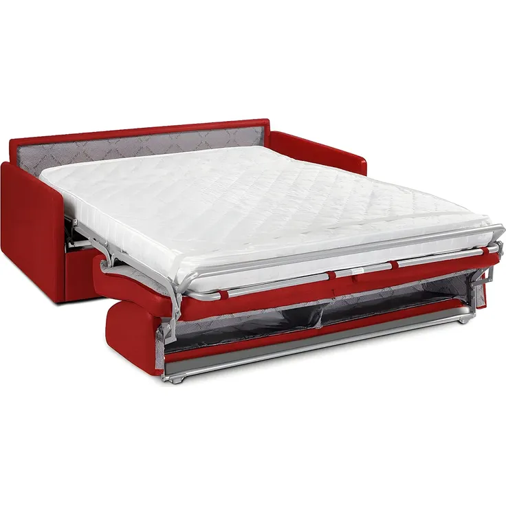 Vente-unique - CALIFE Sofa Stoff Rot - B 223 cm94 cm x H 85 cm x L 190 cm – Bild 4