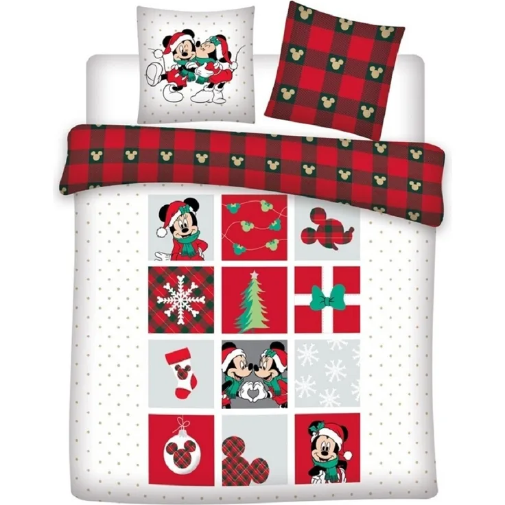 Disney Minnie Mouse Doppelbettwäsche Set – 1x Deckenbezug 240x220 cm & 2x Kissenbezüge 65x65 cm