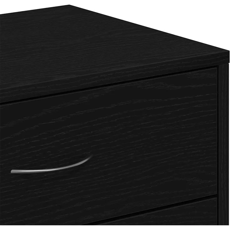vidaXL Sideboard mit 6 Schubladen Schwarz Eichen-Optik 50x34x96 cm 862442 – Bild 8