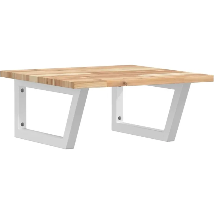 vidaXL Waschbeckenregal Wandmontage Stahl und Akazienholz 3302762