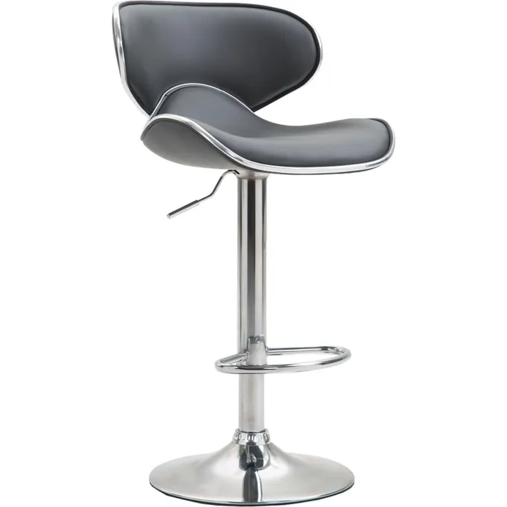 CLP Barhocker Las Vegas V2 mit Fußstütze,grau chrom
