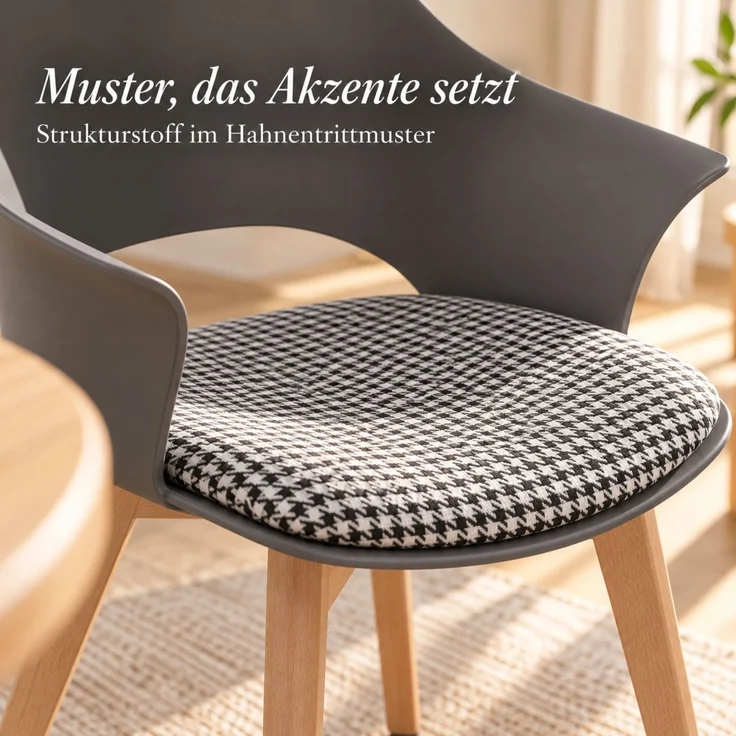 ALBATROS Esszimmerstühle 4er Set AALBORG, Weiß - Beine aus Buche Massiv-Holz, Skandinavisches Retro-Design, bequemer Schalenstuhl - Eleganter Küchenstuhl, Stuhl Esszimmer für Esstisch – Bild 8