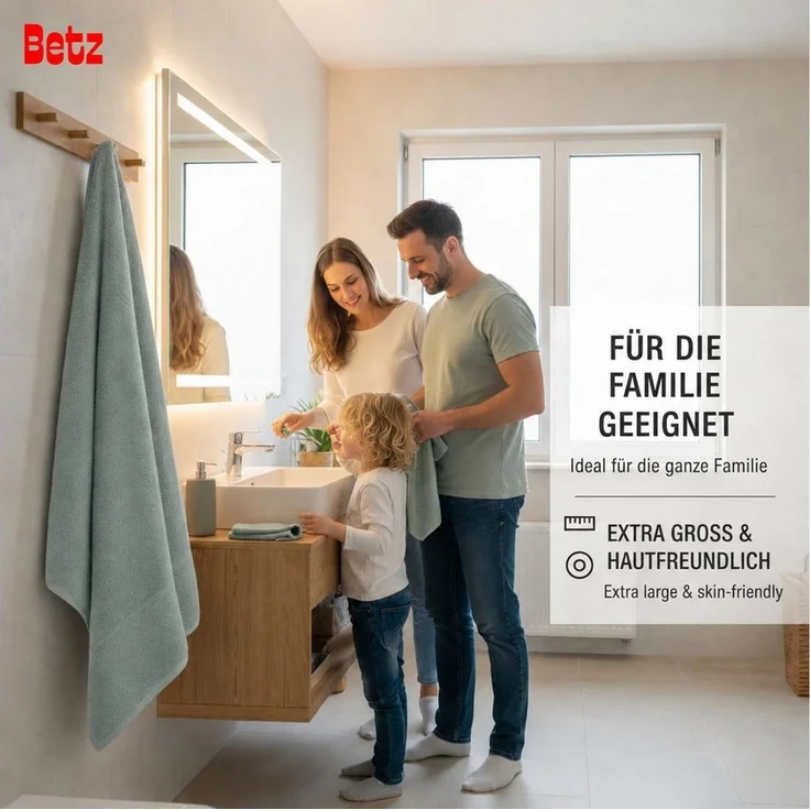 Betz Badetuch groß XXL Berlin Größe 100 x 200 cm Saunatuch, 100% Baumwolle (1 Stück, 1-St), Saunatuch Badetuch Badetücher – Bild 4