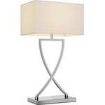 Lucande Tischleuchte Evaine, Metall, Chrom IP20, 1 x 15 W LED