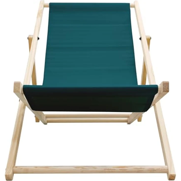 ECD Germany 2x Liegestuhl klappbar aus Holz, Dunkelgrün, bis 120kg, wetterfest mit drei Liegehöhen – Bild 5
