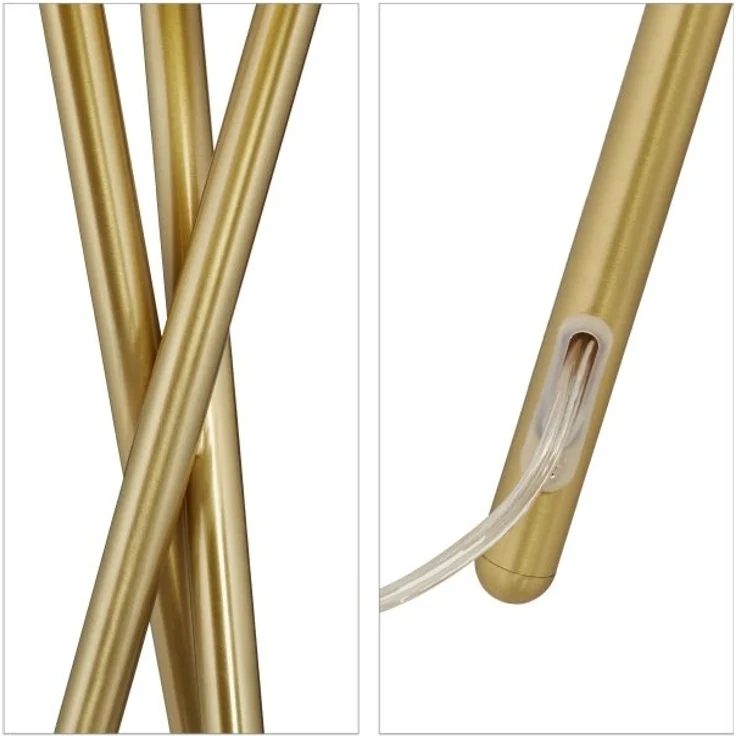 Dreibein Stehlampe in Weiß & Gold 10038881 – Bild 8