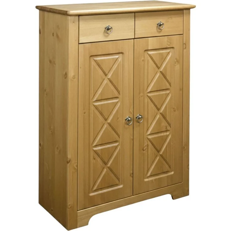OTTO home Kommode Hugo (B/T/H: 74/38/100 cm), aus massiver Kiefer, Breite 74 cm, 2 Schubladen, FSC® zertifiziert – Bild 3