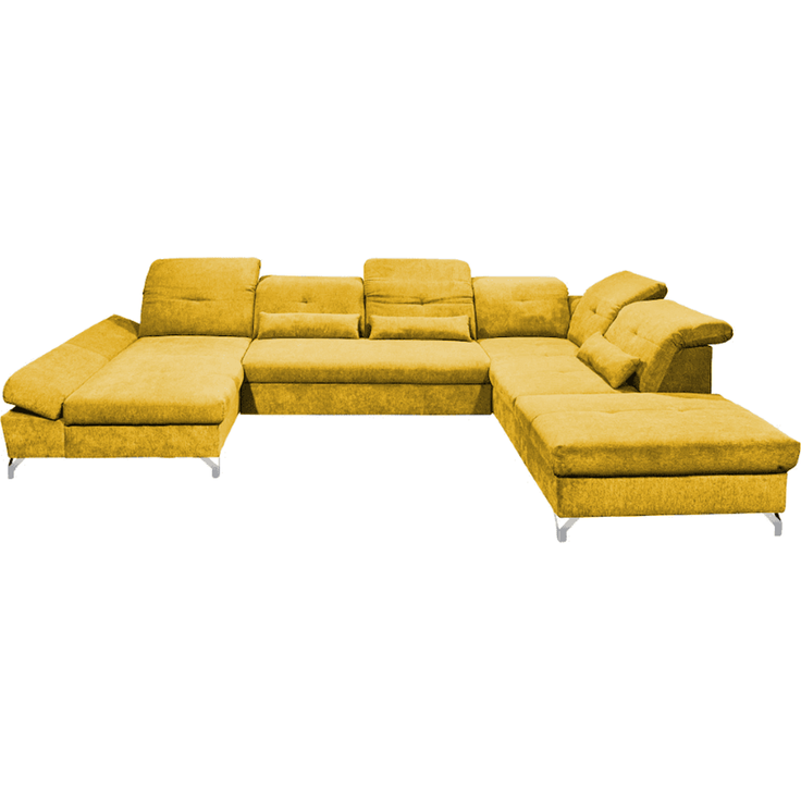 Wohnlandschaft Melfi von Ed Exciting Design – Modernes U-Form Sofa mit Schlaffunktion und Bettkasten
