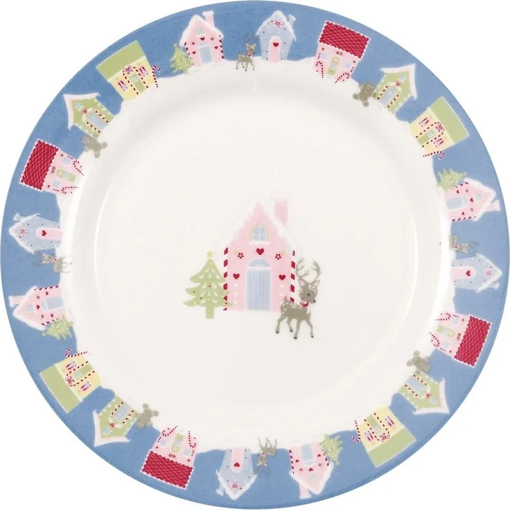 Greengate Laura homes Frühstücksteller dusty blue 20,5 cm