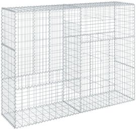 vidaXL Gabione mit Deckel 200x50x150 cm Verzinktes Eisen