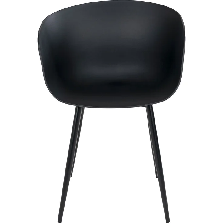 House Nordic Esszimmerstuhl, schwarz mit schwarzen Beinen - 2er set – Bild 2