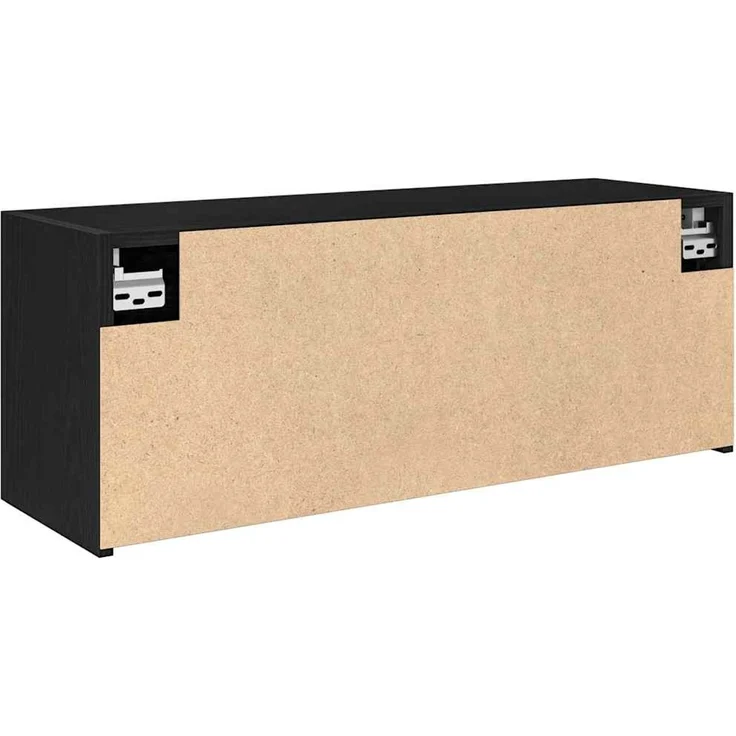 vidaXL Bad-Wandschrank Schwarz 80x25x30 cm Holzwerkstoff 860077 – Bild 7