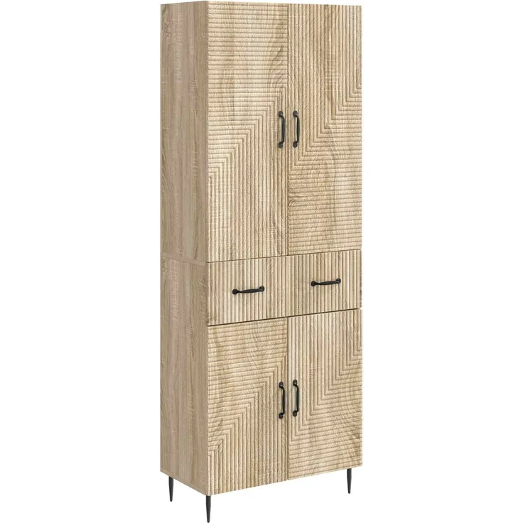 vidaXL Schrankset 2 pcs Sonoma-Eiche 66 x 34,5 x 89,5 cm Holzwerkstoff 3416666