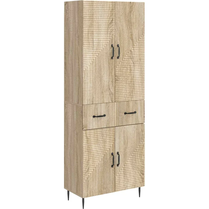 vidaXL Schrankset 2 pcs Sonoma-Eiche 66 x 34,5 x 89,5 cm Holzwerkstoff 3416666 – Bild 1