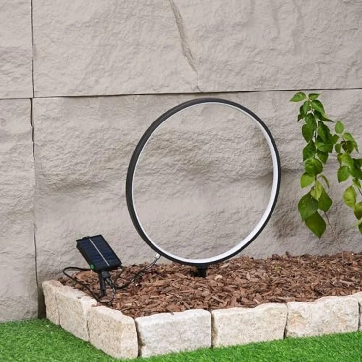 Lindby Außen-Stehlampe Syrene, LED, Metall, Schwarz warmweiß IP65, 1 x 0,24 W LED, warmweiß – Bild 4