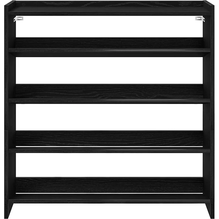 vidaXL Schuhregal Schwarz 80x25x81 cm Holzwerkstoff 859906 – Bild 3
