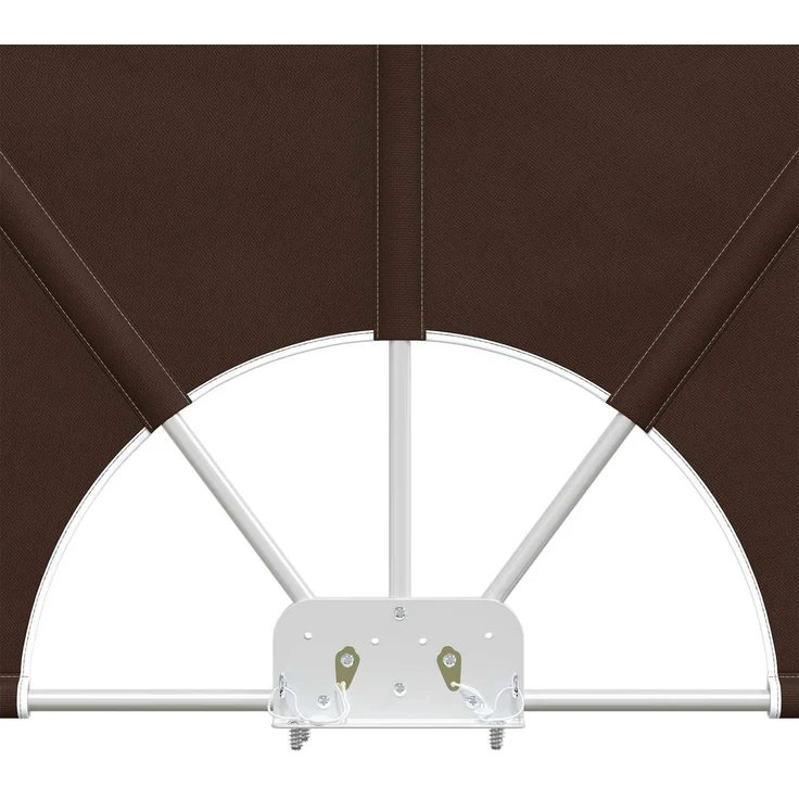 vidaXL Balkon Sichtschutz 160 x 240 cm Polyester Unregelmäßig Braun 42037155 – Bild 4