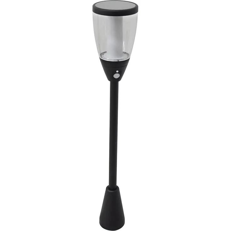 REV LUMUS 170 Solarleuchte Garten, Stehleuchte mit Bewegungsmelder, Gartenbeleuchtung, 200lm, 3000K, 2W, IP65, schwarz